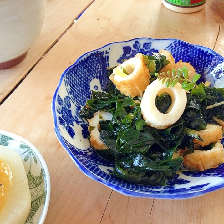 竹輪とわかめの和え物